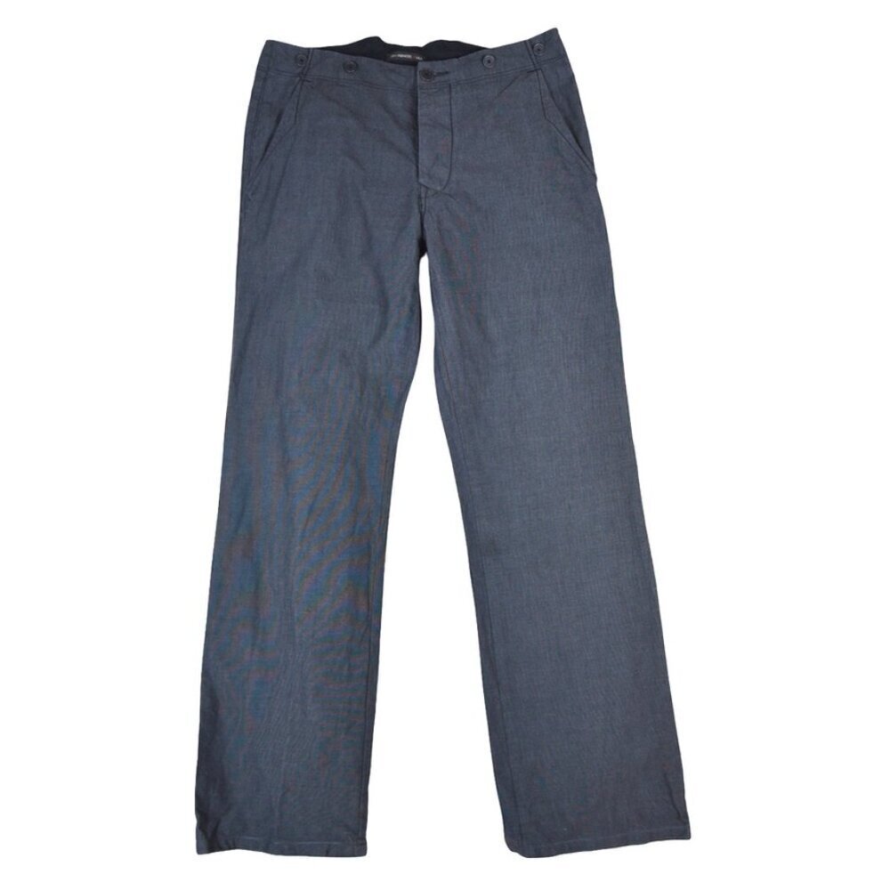 John Varvatos USA Gray Charcoal Suspender Microcheck Dress Pants Size 30